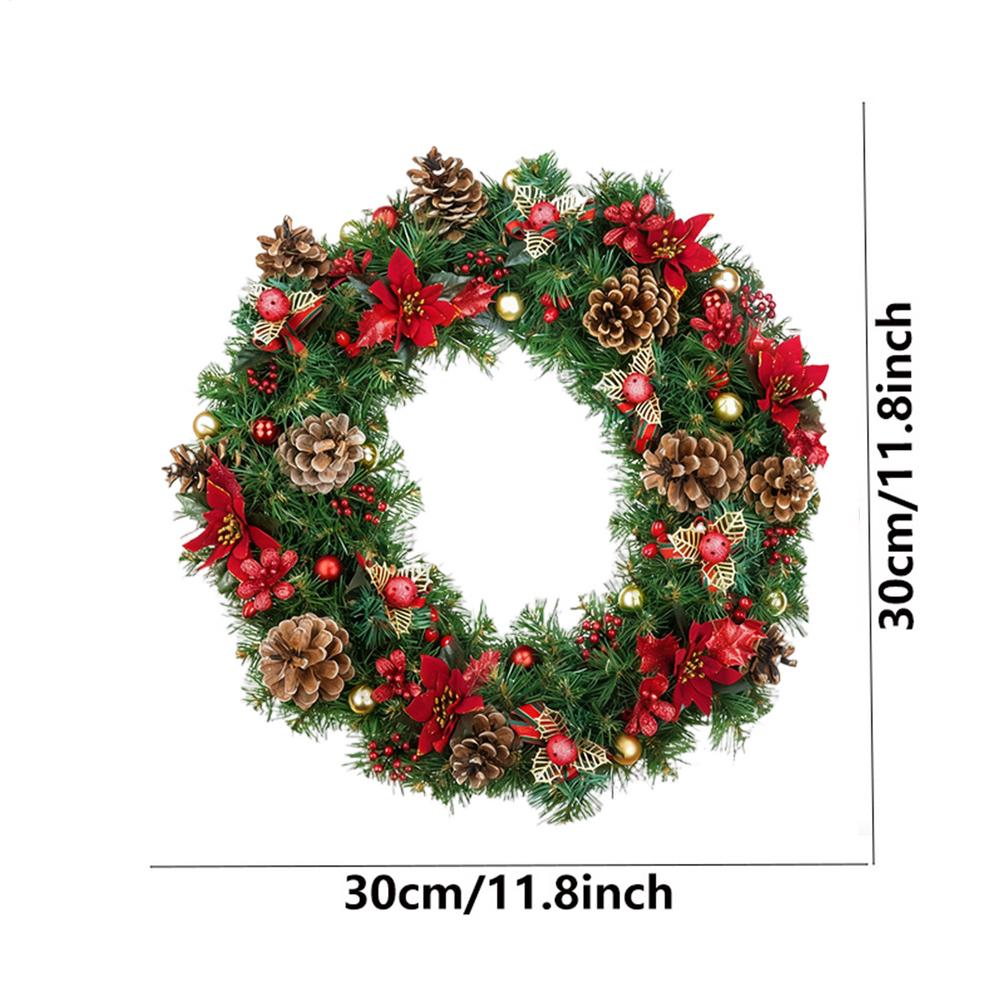 Christmas Wreath Decal Removable Garland Decal Party Decor Christmas Wreath Wall Clings For Winter Door Home Party Shop Bathroom