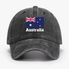 Australian Flag Print Baseball Cap Unisex AdjustableHat Sun Protect Dad Hat Washed Cotton UnisexCaps for Outdoor Traverl Hiking