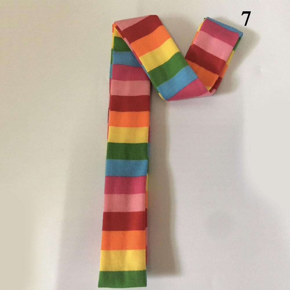 Harajuku Punk Retro Long Thin Narrow Strip Neckscarf Fashion Grey Red Black Striped Knitted Scarf Winter Warm Casual Streetwear