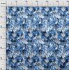 oneOone Cotton Flex Medium Blue Fabric Abstracts Fabric For Sewing Printed Craft Fabric By The Yard 40 Inch