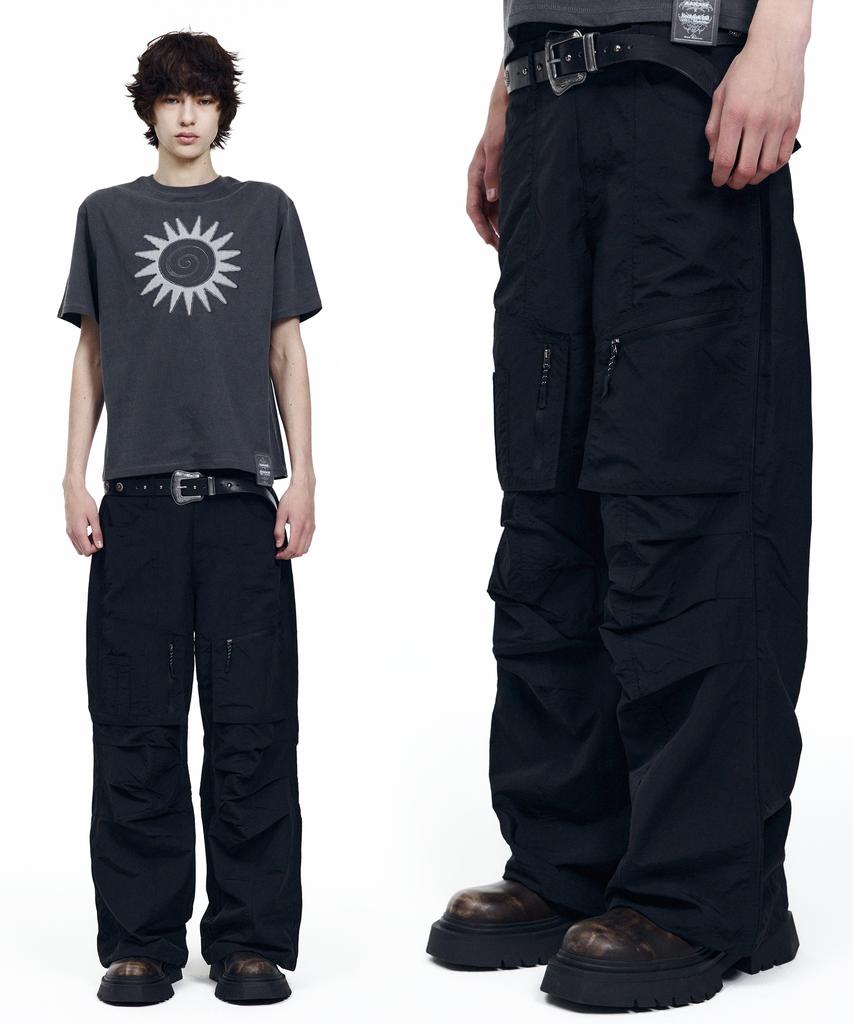 AAKAM Knee Pin-Tuck Rain Shield Pants (Black)