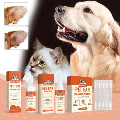EelJoy Pet Ear Cleaner 50ml - Delikatne czyszczenie dla kotów i psów, w tym usuwanie woskowiny usznej, dezodoryzacja opuszków łap i eliminacja zapachu.