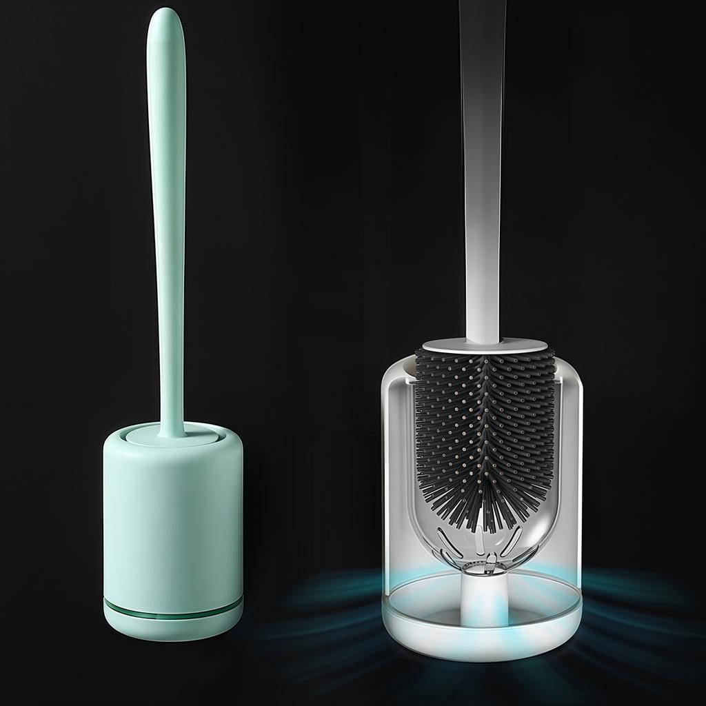 Creative Punch-free Household Toilet Brush Set With Long Handle Toilet Brush With Base Cleaning Brush Bathroom Accessories