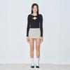 Leobyui Grey Bird Brocade Skirt