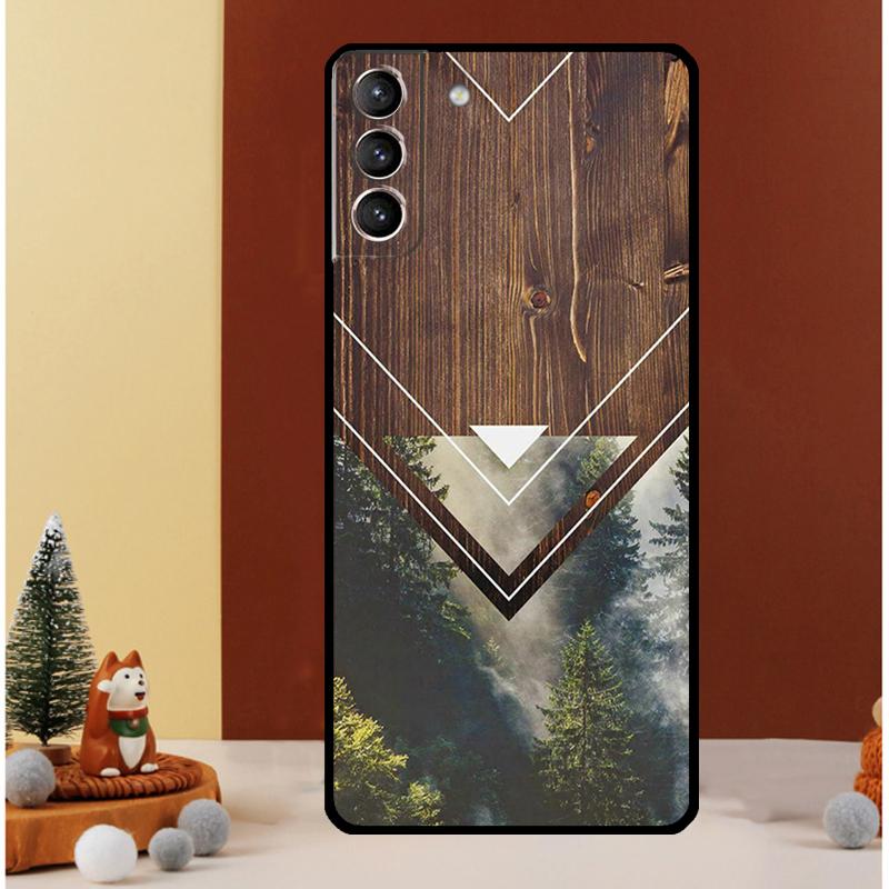 Forest Geometry Wood Nature Case For Samsung Galaxy S25 S26 Ultra S21 S22 S20 S23 S24 Ultra S10 Plus S25 FE Cover Funda