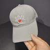 Fashion love letter embroidery baseball cap men and women spring and summer outdoor students riding sunshade sunscreen cap cap