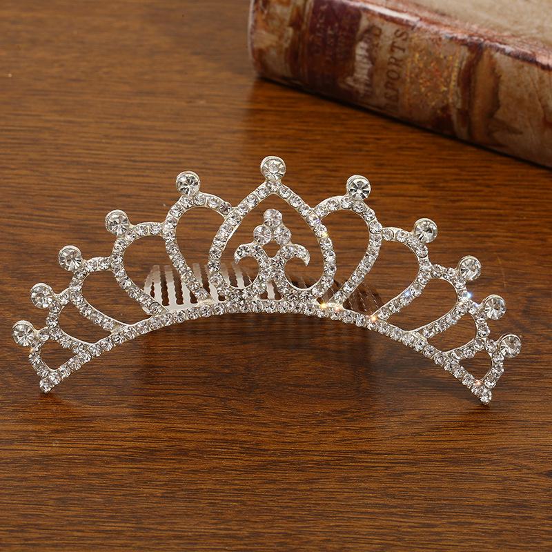 Rhinestone Tiara for Girls - Princess Crown Headpiece, Birthday Gift & Performance Hair Accessory