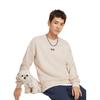 Li-Ning Trendy Sports Series Print Crew Neck Pullover Sweatshirt Unisex Tops White AWDSB23-2
