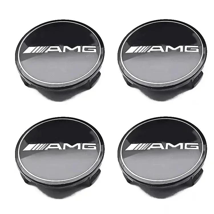 Car Sticker For Mercedes Benz 4 Pieces/Set 75mm For Mercedes Benz AMG W203 W206 W220 W205 W211 W212 Car Wheel Center Hub Caps Be