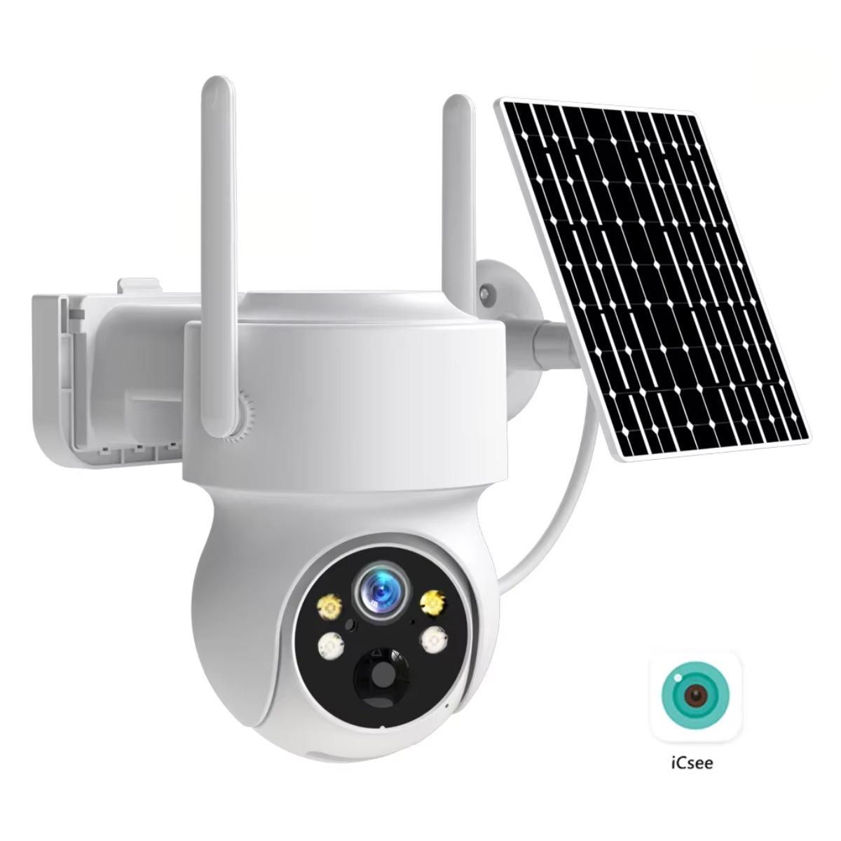

iCSee Solar-Powered Wireless 4MP HD Home Camera with Low Power Consumption 3MP/WiFi Solar Camera
