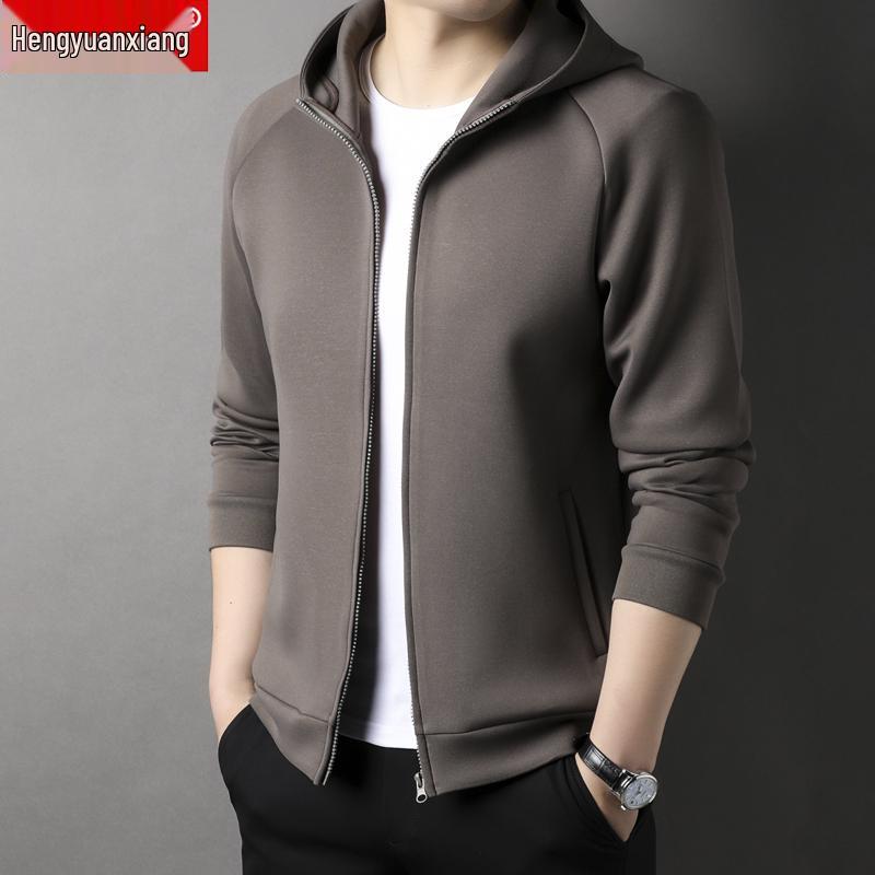 Men's Hooded Zipper Sweatshirt Jacket - Casual Spring/Autumn Trendy Sport Cardigan