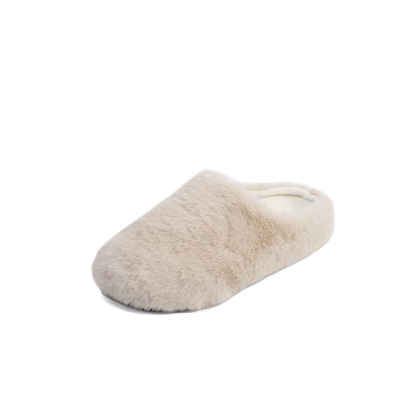 

2025 Internet celebrity new casual small lazy height increase cotton drag non-slip with skirt versatile fluffy slippers women 35