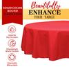 10Pcs Plastic Table Cloth 84 Inch Disposable Tablecloth Easy Cleaning Round Table Cover Parties Picnic Birthday Wedding Supplies