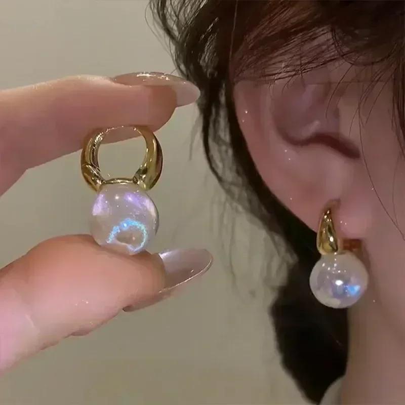New Geometric Rhombus Luxury Opal Earrings Women's Fashionable Personalized Daily Accessories Party Jewelry Birthday Gifts