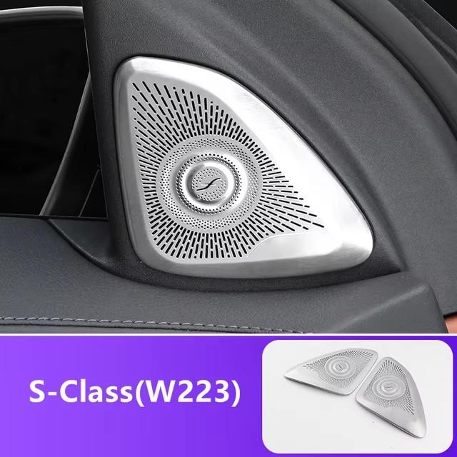 Suitable for Mercedes-Benz S-Class W223 Door A-pillar Audio Speaker Decorative Cover Interior Protective Sticker Shape