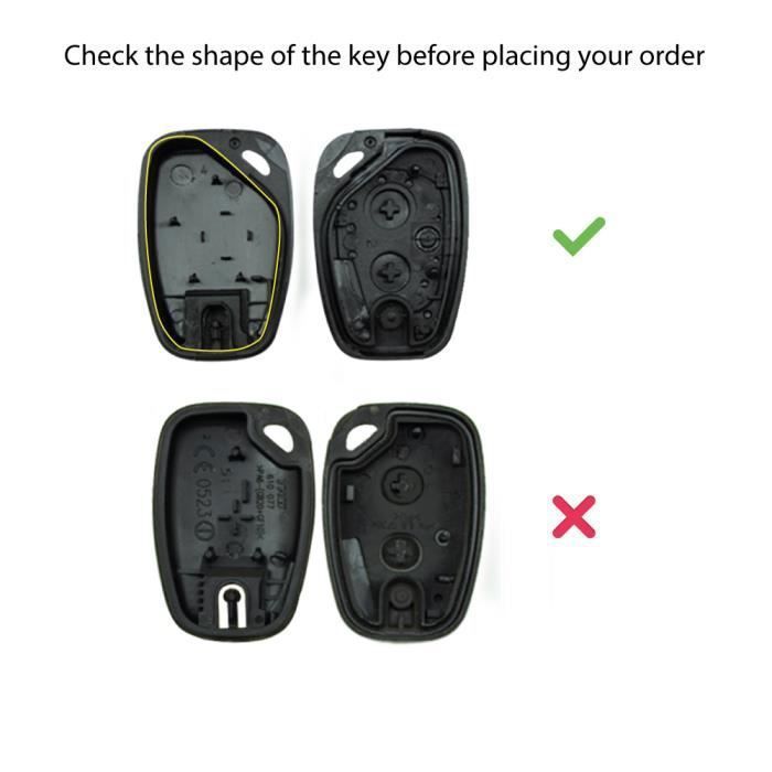 OcioDual 2-Button Key Shell Compatible with Renault Trafic Master Nissan Interstar Primastar Kangoo Opel Vivaro