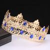 Men's Crown Simple Multi Color Round King Crown Baroque Bride Retro Alloy Hair Crown Headdress