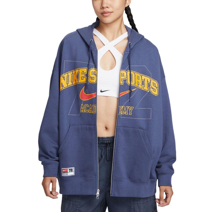 Nike Sportswear Women s Oversized Fleece Full-Zip Hoodie Purple White IO0482-508 M