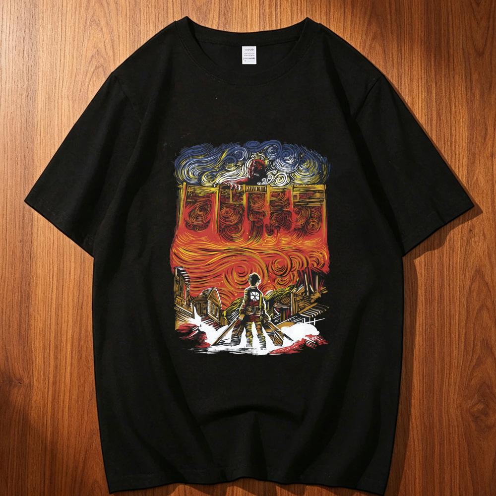 Attack On Titan Cotton Teen Classic Aesthetic Korean Clothes Breathable T Shirt 2000s Pastel Grunge Graphic Hip Hop Colorful
