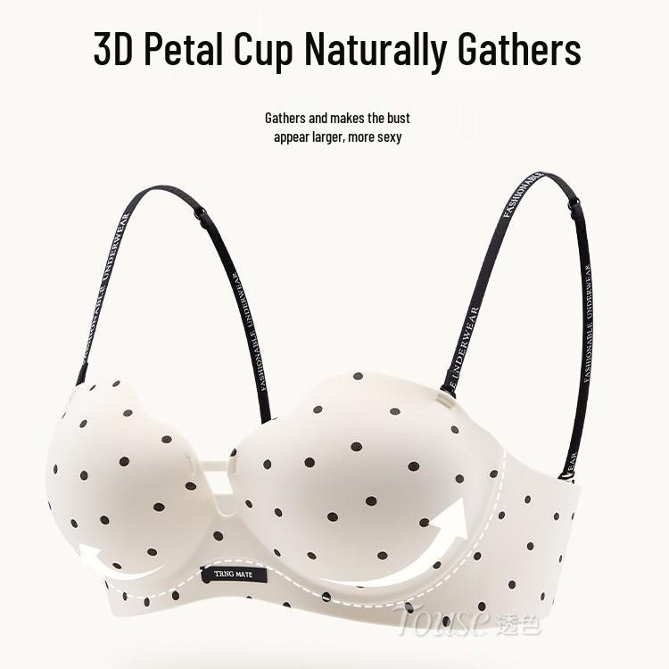 Women's Push-Up Bra for Small Chests: Anti-Sagging, Seamless, Criss-Cross Back, Side Bust Support