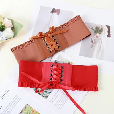 Yousheng Korsett Taillengürtel für Damen zum Schnüren gebundener Waspie Elastischer breiter Gürtel für Kleider Halloween Piratenkostüm Accessoire