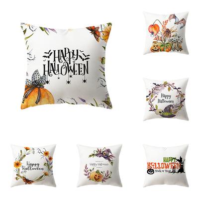 Alphabet Halloween Theme Throw Pillow Cover Pumpkin Witch Throw Pillow Cover Sofa Chair Bed Cushion Cover Home Decor