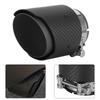 Carbon Fiber 80mm Inlet 101mm Outlet Tail Throat Staight Sided Matte Exhaust Pipe Tip Fit for Mazda CX5 CX4(Matte Black