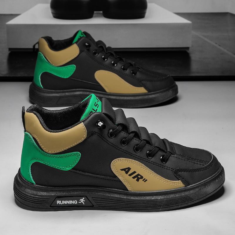 

2025 new spring and autumn men s shoes fashion high-top casual sports board shoes outdoor versatile men s one-pedal trendy shoes 39