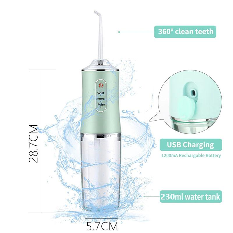 Tragbarer Munddusche Leistungsstarkes Wasser Munddusche Jet Ultraschall Luft Ipx7 Wasserdicht Mundwasser Maschinen Zahnseide Zahnseide Irrigator