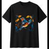 Psychedelic Chaffinch In Nature Mens T-Shirt Bird Black 100% Cotton Printed