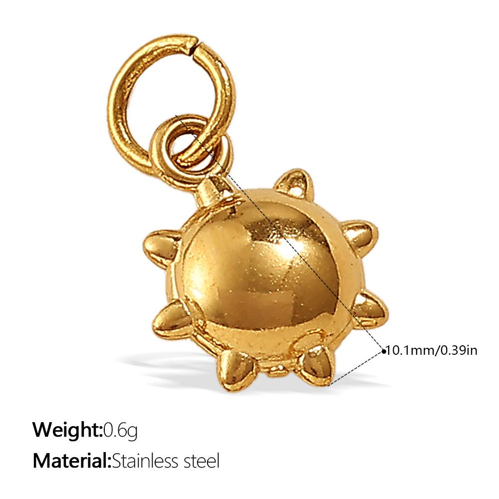 European and American creative gold mini DIY butterfly love pendant collection stainless steel plated 18K gold compact accessories