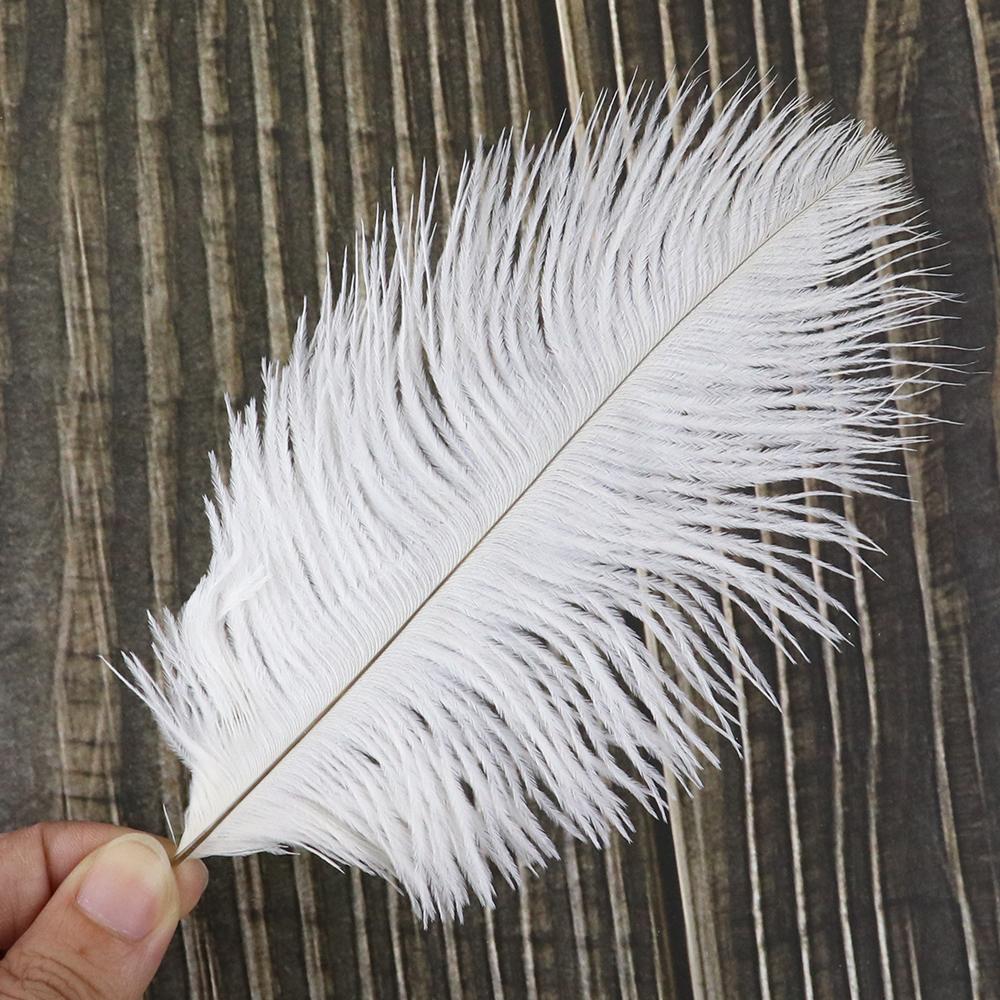 10Pcs White Ostrich Feather For Crafts 10-15Cm Wedding Party Home Decoration Natural Feathers Ostrich Plumes  Plumas Decorativas