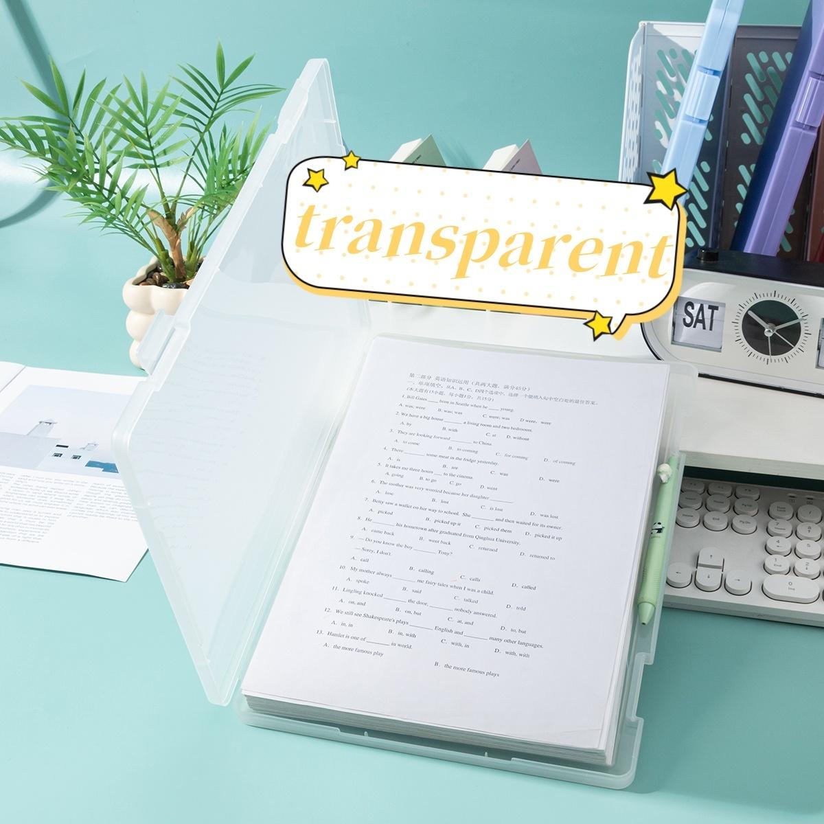 

12.72 by 9.25 Inches / Transparent Desktop Card File Storage Box with Lid for Organizing Business Cards And Miscellaneous Items чистый