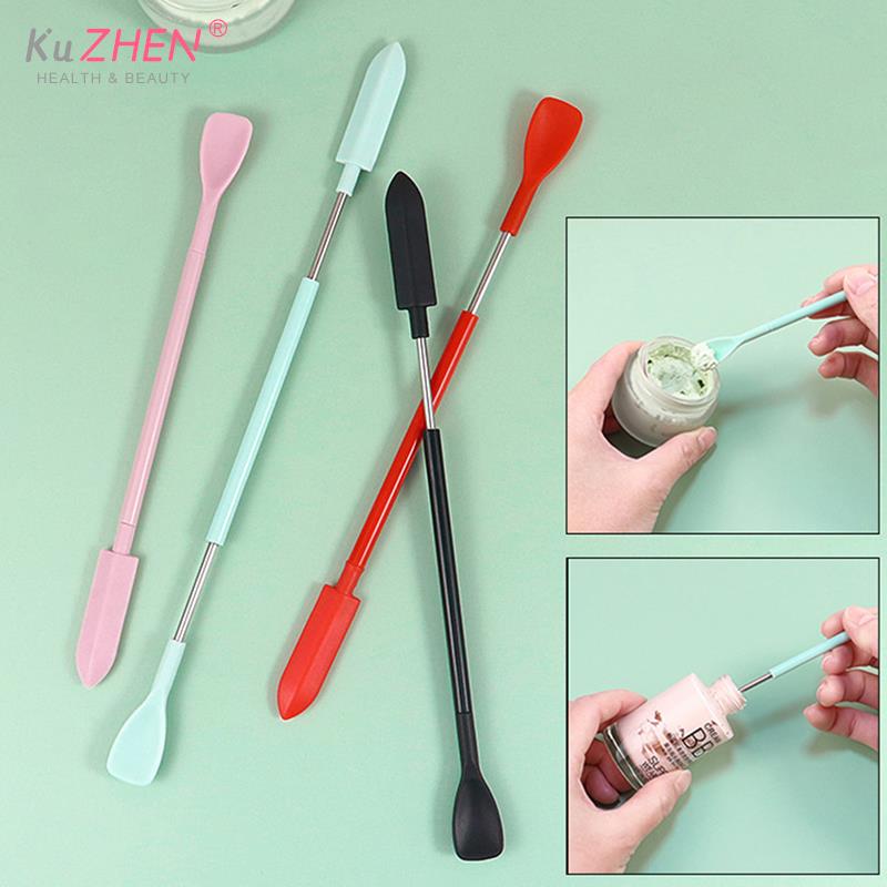 1 Stück Silikon Mini-Spatel Kosmetikschaber Doppelseitiger Schaber Backschaber Silikonschaber Marmeladenspatel Make-up-Set