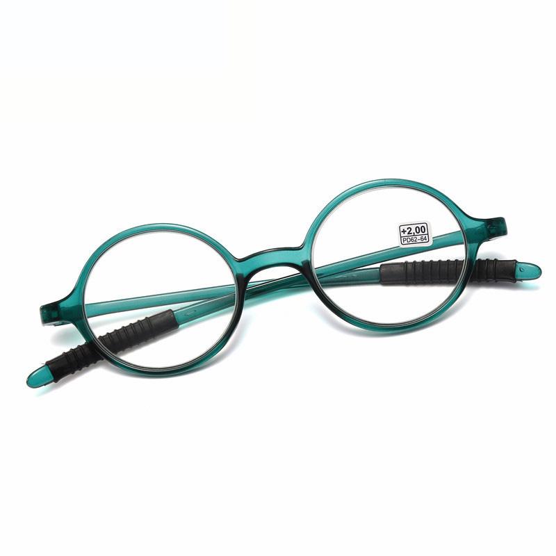Vintage Retro Small Round Frame Reading Glasses Black PC Resin Clear Lens Presbyopia Eyeglasses for Men And Women