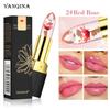 YANQINA Color-Changing Jelly Lipstick with Gold Foil - Non-Stick, Non-Fading, Temperature-Sensitive Lip Gloss