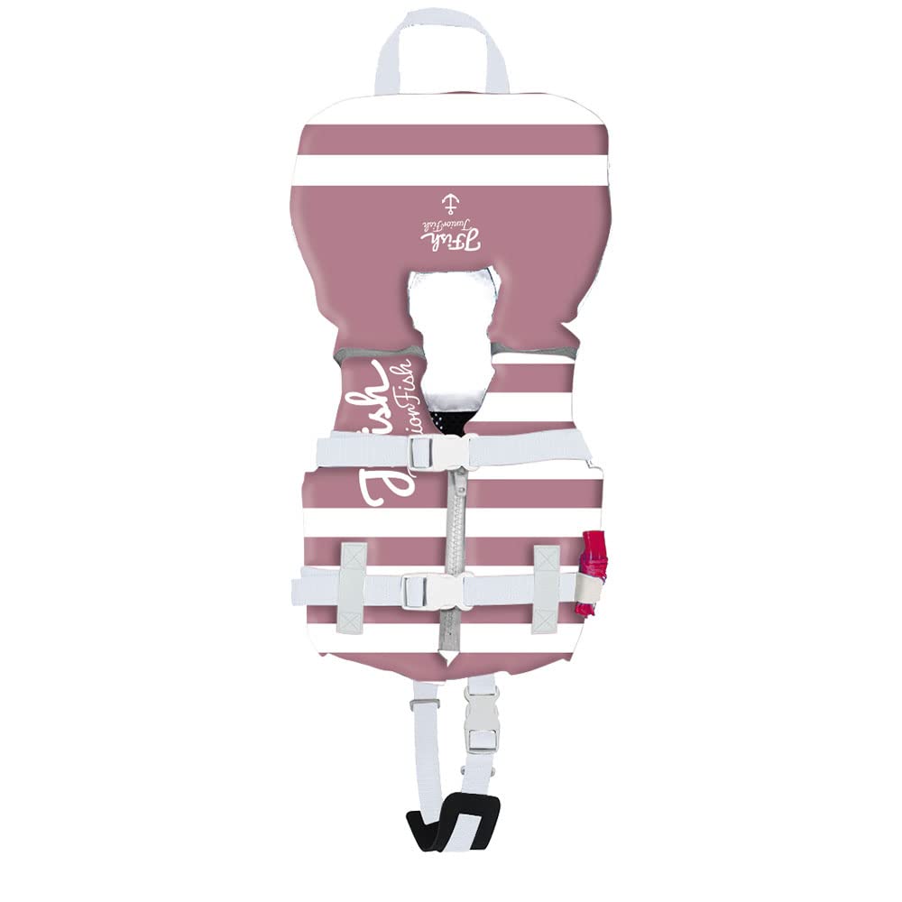 

J-FISH Child s Summer Life Vest, Border Pink, XS, JBL-42261