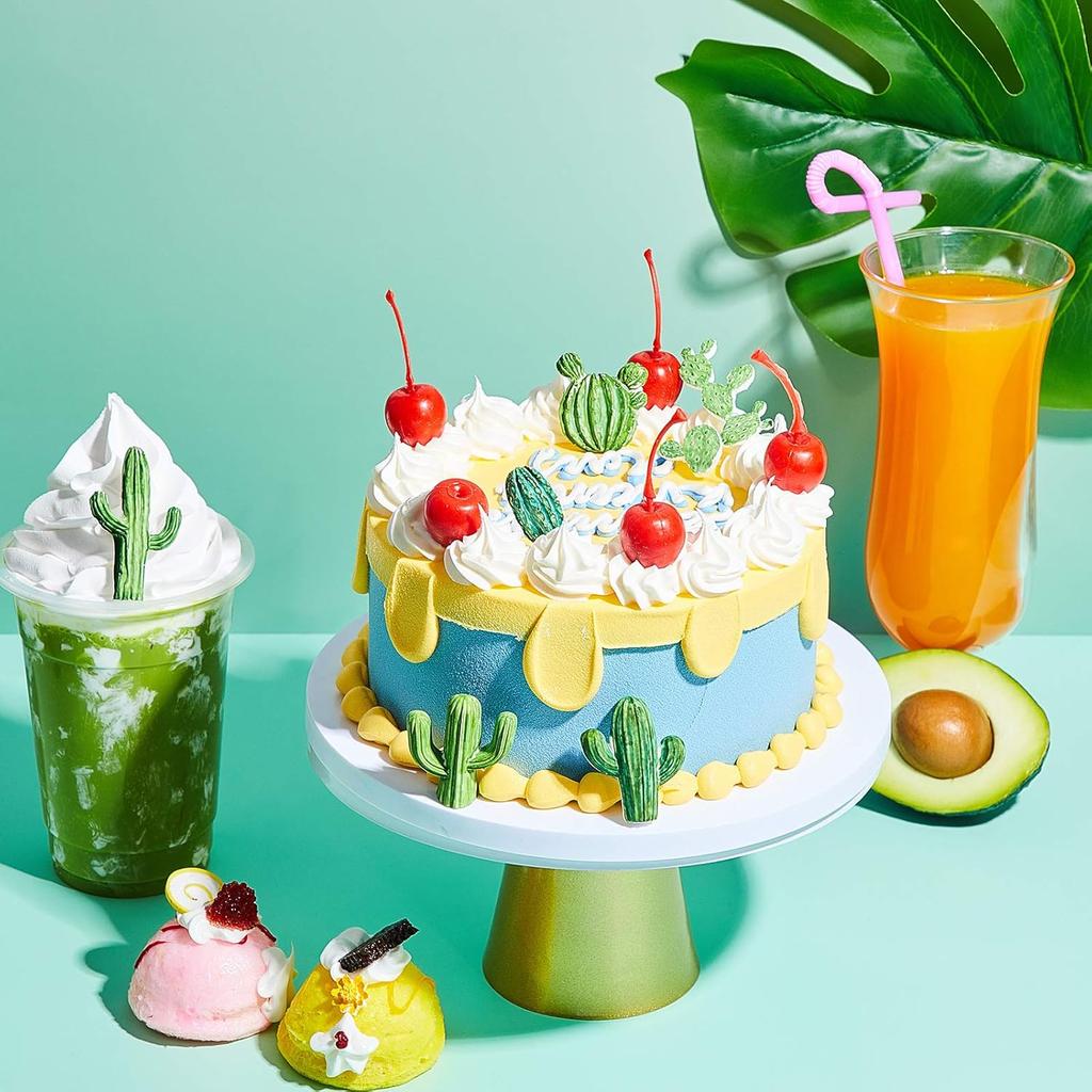 3 Pieces Cactus Silicone Fondant Moulds Cacti Hawaiian Cake Moulds Set for Making Sugar Chocolate Candy Gum Paste Cupcake Cake Decoration Supplies