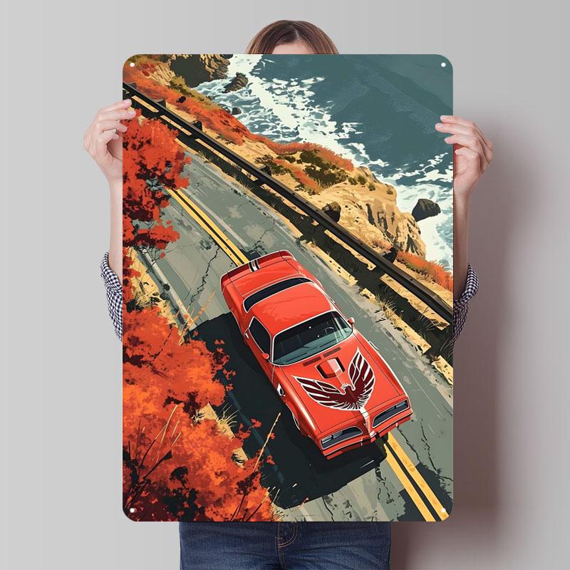 

1977 Pontiac Firebird Tran Metal Signs Car Poster Bathroom Decor Custom Tinplate Sign for Wall Art Decoration Room Ornaments 20x30cm（7.8x11.8inch）