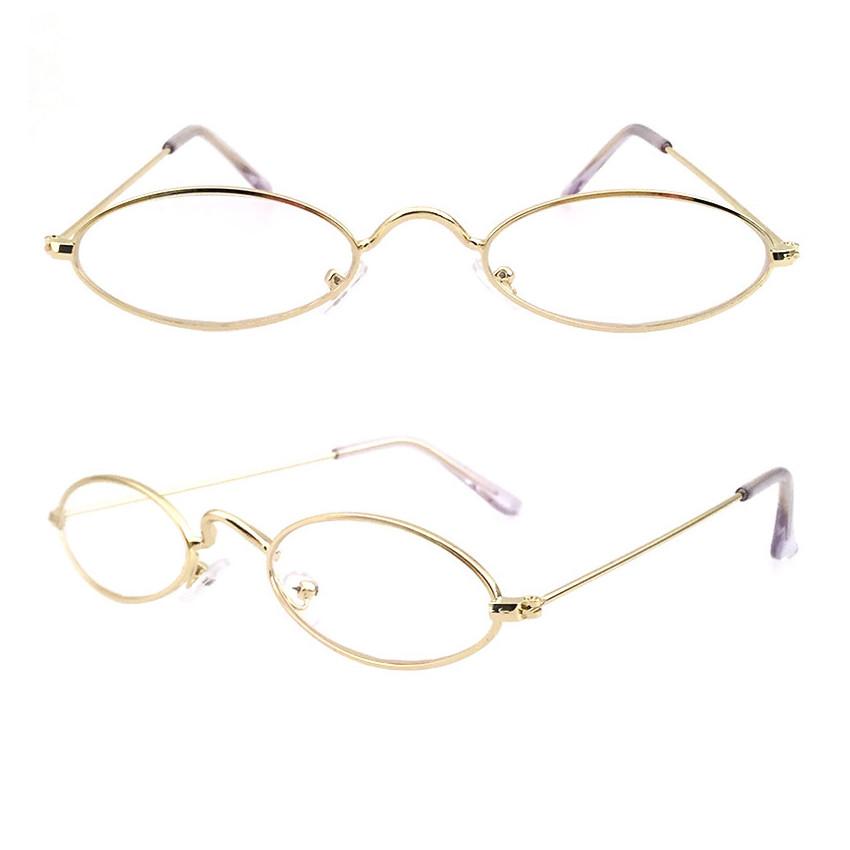 Small Sunglasses For Men Women Cute Sun Glasses Uv400 Narrow Oval Frame Black Yellow Pink Red Lens Sun Glasses