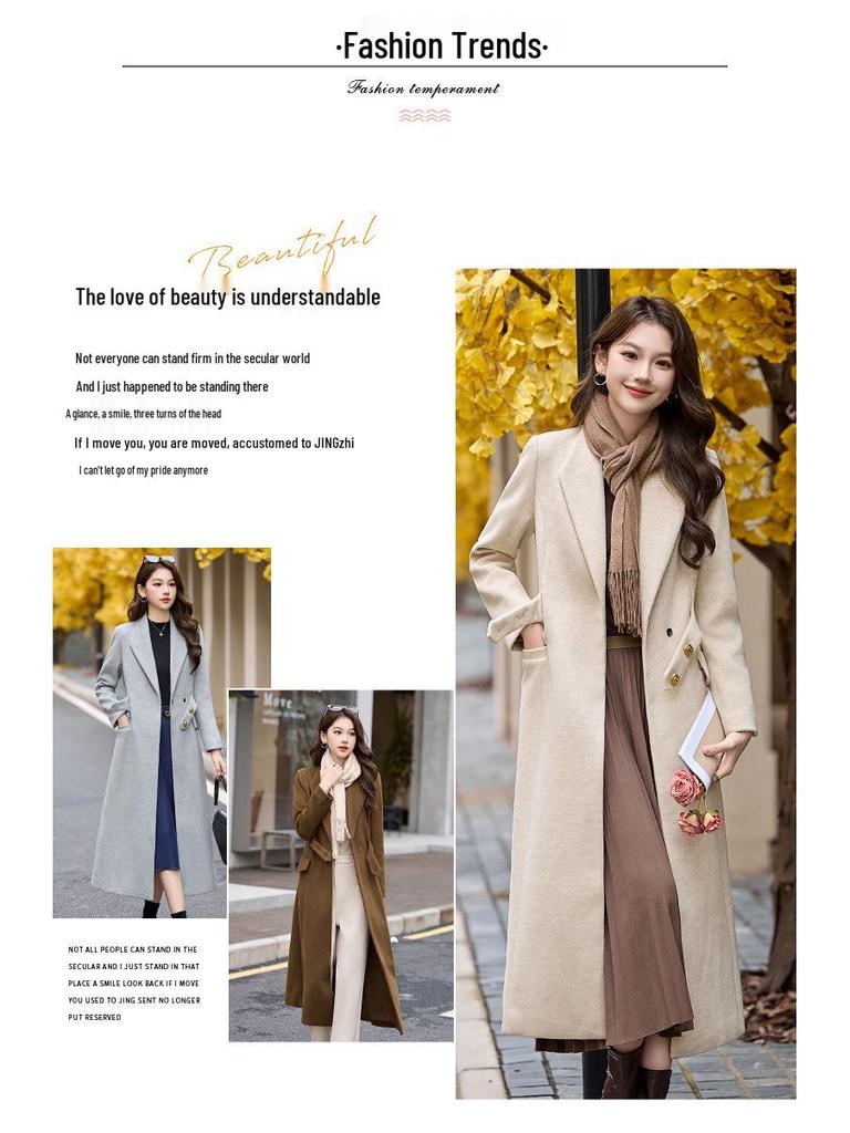 Women's Woolen Coat: Autumn/Winter Korean Style Fashion, Long Commuter Jacket SX3055