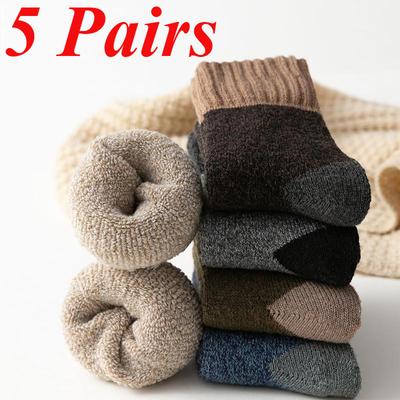 Pairs Winter Men's Durable Wool Socks Autumn Winter Warm Women's  Outdoor Sports Socks Snow Warmer Socks