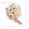 Bouquet Pearl Brooch Temperament Creative Elegant Pin for Women Coat Trench Coat Accessory Exquisite Hypoallergenic Long-Lasting Color Gift
