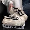 Denim Lace-up Bread Shoes Spring and Summer Muffin Thick-soled Bag Head Half Slippers Women's Height-increasing Casual Sports Shoes Outer Wear