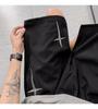 Men's Summer American-Style Embroidered Ice Silk Casual Shorts — Trendy and Cool Mid-Length Design