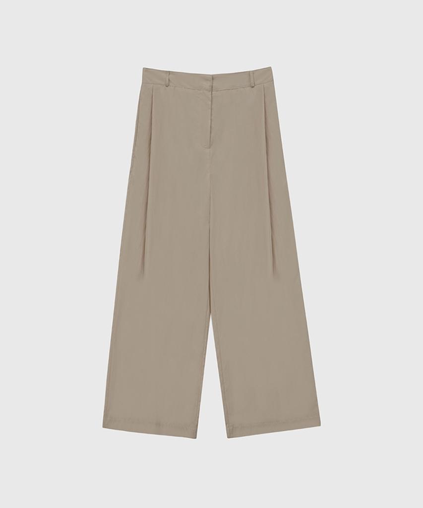 Kwinseulaebis Cooling Rayon Back Banding Semi Wide Fit Trouser Slacks_Pants_3Colors