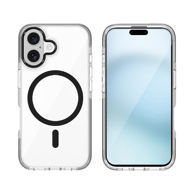 Applicable iPhone 17Air anti-collision two-in-one 2.5MM magnetic attraction metal lens Apple 16 anti-yellow mobile phone case