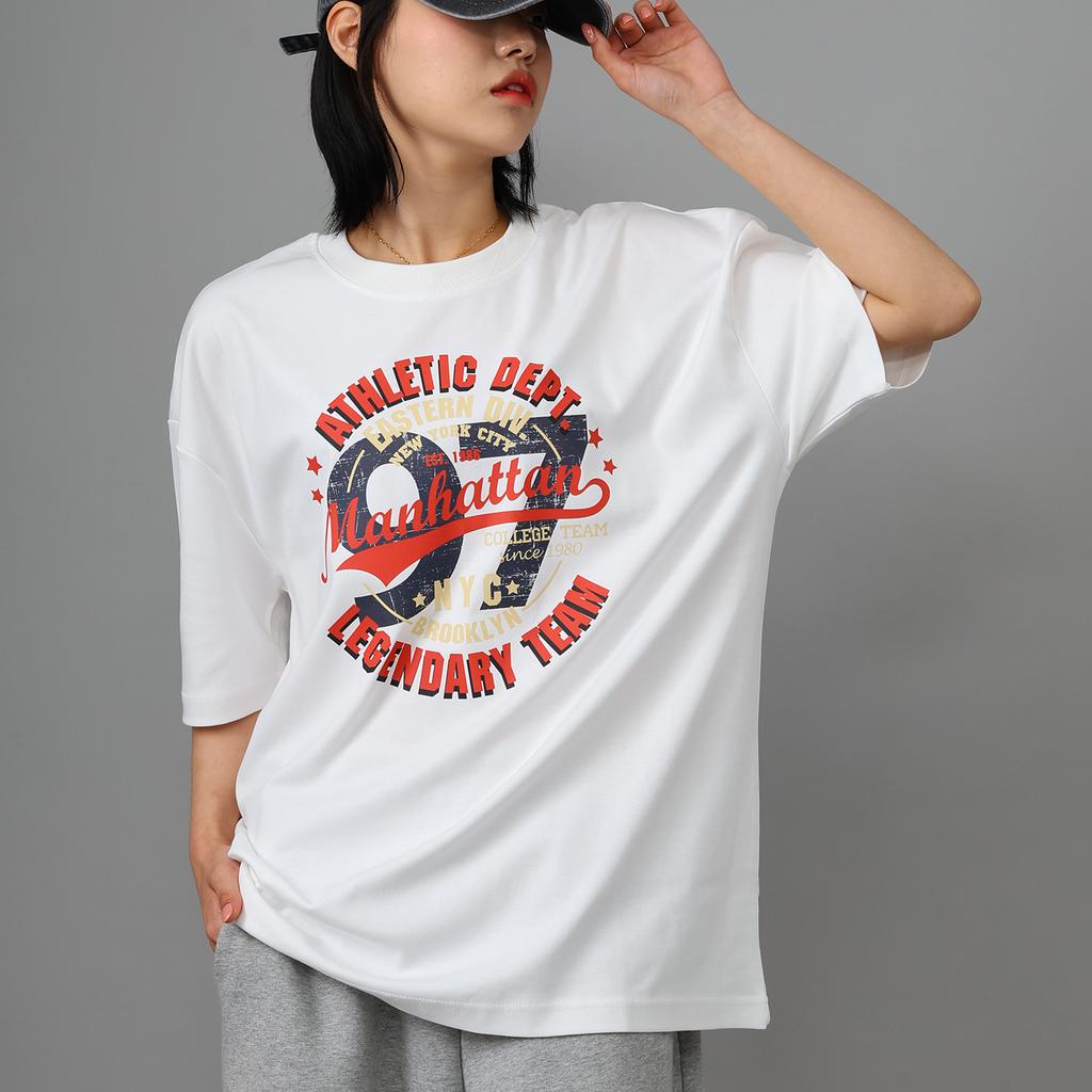 Seutailligseu 97 Manhattan Pure Cotton Oversized Short Sleeve T-Shirt 3 Colors