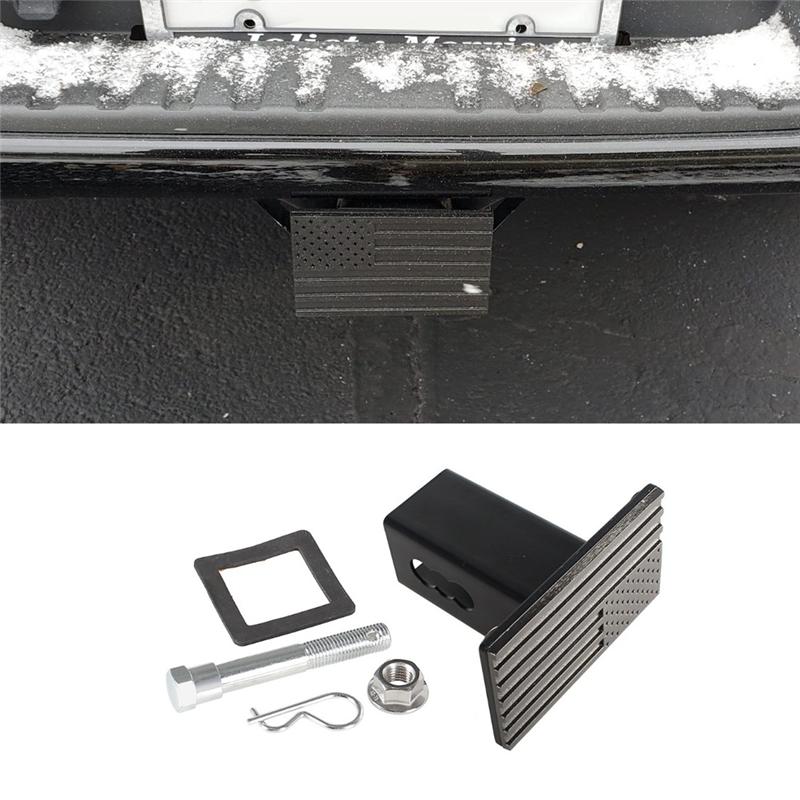 Ac29-For Pickup Truck Car SUV Trailer Hitch Accessories, 2" Heavy Duty Metal Emblem Guard Tow Hitch Cover Black