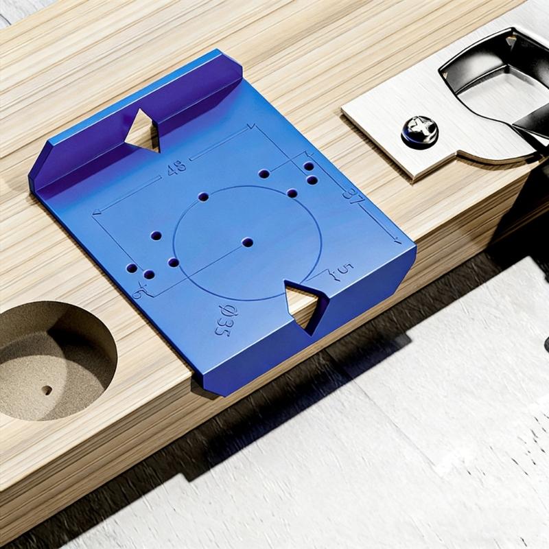 Concealed Hinge Jig Hole Drilling Guide Locator Plastic Hinge Boring Template For Cabinet Door 35mm Application